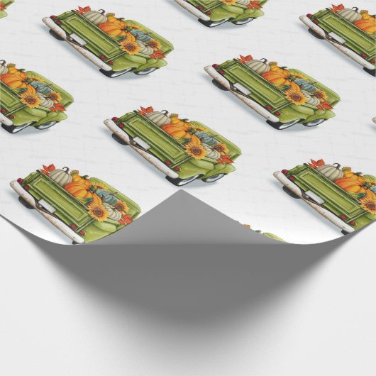 Papier Cadeau Récolte d'automne dans un papier d'enlèvement de c (Coin)