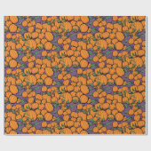 Papier Cadeau Récolte de citrouille sur le pourpre (Plat)