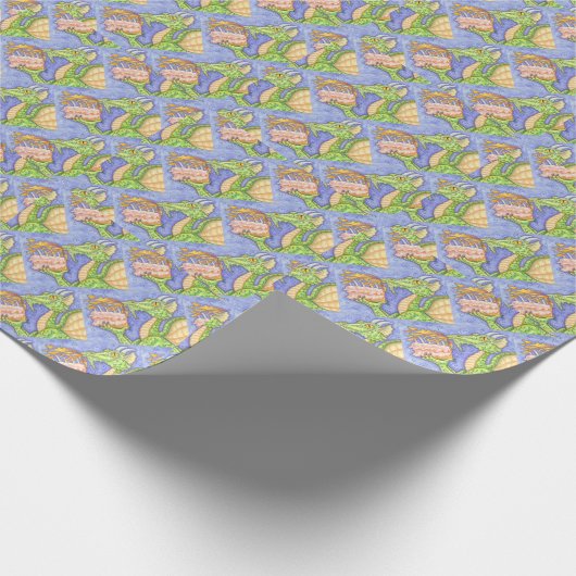 PAPIER CADEAU RÉCOLTE D'INCENDIE DRAGON ÉCLAIRANT LES BOUGIES D' (Coin)