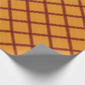 Papier Cadeau Récolte d'or et de plaid rouge (Coin)