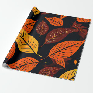 Papier Cadeau Récolte d'or : Feuilles d'automne