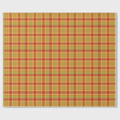 Papier Cadeau Récolte d'or plaid (Plat)