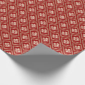 Papier Cadeau Rectangle Double Bonheur Mariage Chinois en Or (Coin)