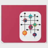 Papier Cadeau Rectangle du milieu du siècle (Plat)