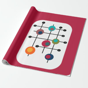 Papier Cadeau Rectangle du milieu du siècle