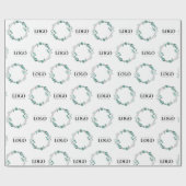 Papier Cadeau Rectangle Logo d'entreprise Noël Courbe de Noël (Plat)