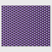 Papier Cadeau rectangles Abstraits superposés violets sur noir (Plat)