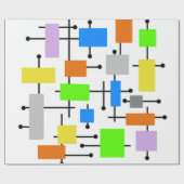 Papier Cadeau Rectangles atomiques (Plat)