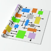 Papier Cadeau Rectangles atomiques (Déroulé)