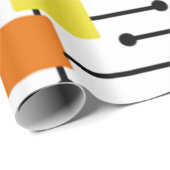 Papier Cadeau Rectangles atomiques (Coin rond)