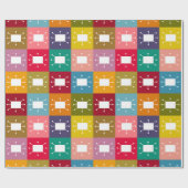 Papier Cadeau Rectangles atomiques (Plat)