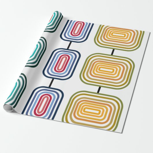 Papier Cadeau Rectangles concentrées (Déroulé)