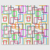 Papier Cadeau Rectangles de chevauchement (Plat)