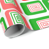Papier Cadeau Rectangles de Noël (Coin rond)