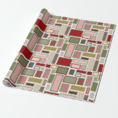 Papier Cadeau Rectangles de Noël Boho (Déroulé)