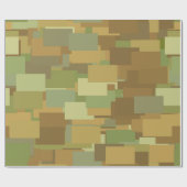 Papier Cadeau Rectangles du Camouflage du désert (Plat)