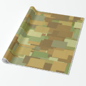 Papier Cadeau Rectangles du Camouflage du désert (Déroulé)
