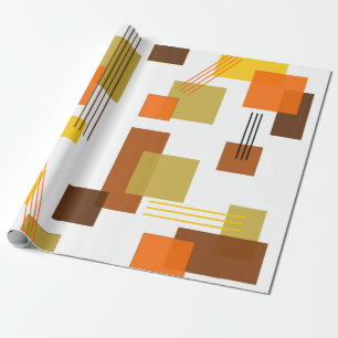 Papier Cadeau Rectangles et lignes Abstraites