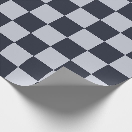 Papier Cadeau Rectangles marine et gris (Coin)