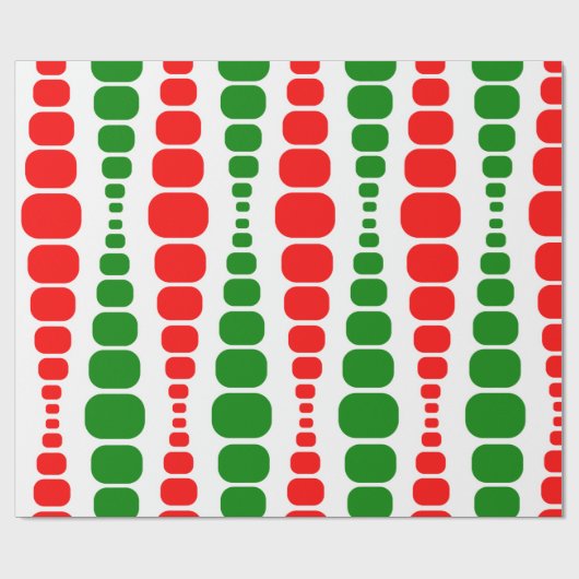 Papier Cadeau Rectangles modernes de Noël (Plat)