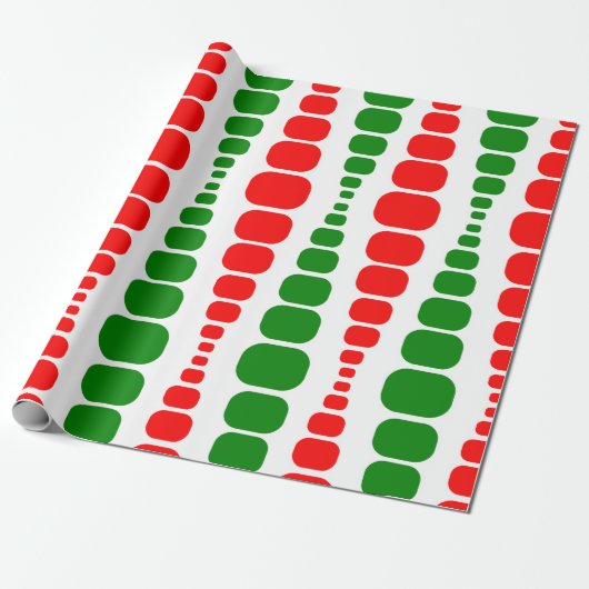 Papier Cadeau Rectangles modernes de Noël (Déroulé)