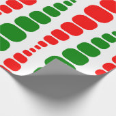 Papier Cadeau Rectangles modernes de Noël (Coin)