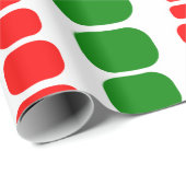 Papier Cadeau Rectangles modernes de Noël (Coin rond)