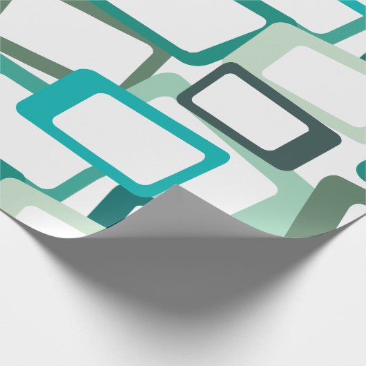 Papier Cadeau Rectangles modernes du milieu du siècle (Coin)