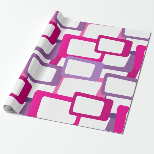 Papier Cadeau Rectangles modernes du milieu du siècle (Déroulé)