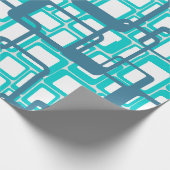 Papier Cadeau Rectangles modernes ouvertes du milieu du siècle (Coin)