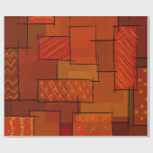 Papier Cadeau Rectangles, motif patchwork, doodle. Surface de re (Plat)