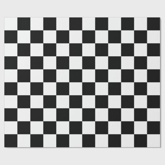 Papier Cadeau Rectangles noirs et blancs (Plat)