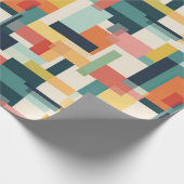 Papier Cadeau Rectangles rétro Abstrait milieu du siècle moderne (Coin)