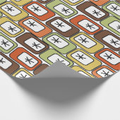 Papier Cadeau Rectangles rétro avec Starbursts (Coin)