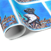 PAPIER CADEAU RÉCUPÉRATION DE LABRADOR NOIR (Coin rond)