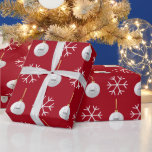 Papier Cadeau Red Ajouter Business Logo Orament Christmas Compan<br><div class="desc">Cet élégant papier d'emballage,  avec des ornements de logo,  des flocons de neige et votre logo personnalisé,  ferait un merveilleux ajout à vos fournitures de Noël! Ajoutez facilement votre propre logo en cliquant sur l'option "personnaliser".</div>