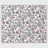 Papier Cadeau Red and Black, Quilting, Patchwork, Rustic, Modern (Plat)