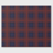 Papier Cadeau Red and Blue Tartan Plaid Wrapping Paper (Plat)