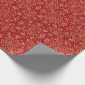 Papier Cadeau Red and Gold Arabesque Wrapping Paper (Roll) (Coin)