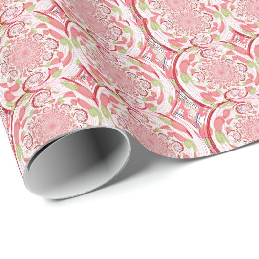 Papier Cadeau Red and Green Burst Résumé Conception (Coin rond)