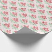 Papier Cadeau Red and Green Grandmillennial Christmas Damask (Coin)
