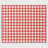 Papier Cadeau Red And White Argyle (Plat)