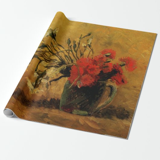 Papier Cadeau Red And White Carnations by Vincent van Gogh (Déroulé)