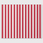 Papier Cadeau Red and White Striped Wrapping Paper (Plat)