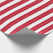 Papier Cadeau Red and White Striped Wrapping Paper (Coin)