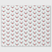 Papier Cadeau Red Angel Coeur avec ailes (Plat)