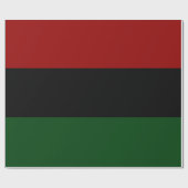 Papier Cadeau Red Black Green Happy Kwanzaa Pan African rayures (Plat)