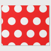 Papier Cadeau Red | Blanc Grand Pois (Plat)