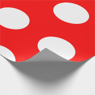 Papier Cadeau Red Blanc Grand Pois