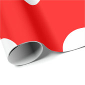 Papier Cadeau Red | Blanc Grand Pois (Coin rond)